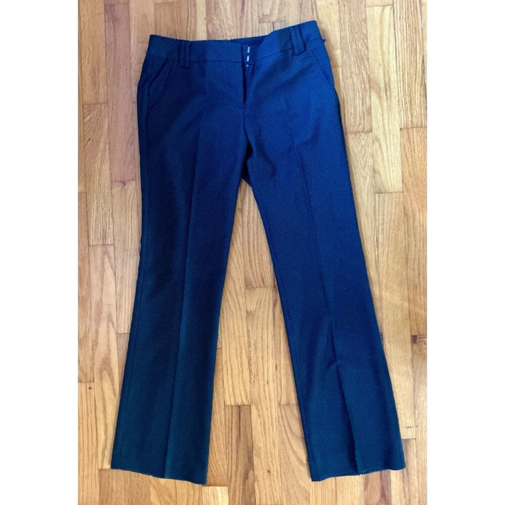 New York & Company Blue Pin Dot Dress Pants
